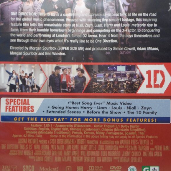 1D ONE DIRECTION This Is Us New DVD / Original Theatrical Edition - Picture 4 of 5